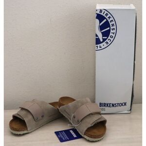 Birkenstock Kids 1023594 Unisex Toddler Sz 10K Taupe/Beige Suede Kyoto Sandals